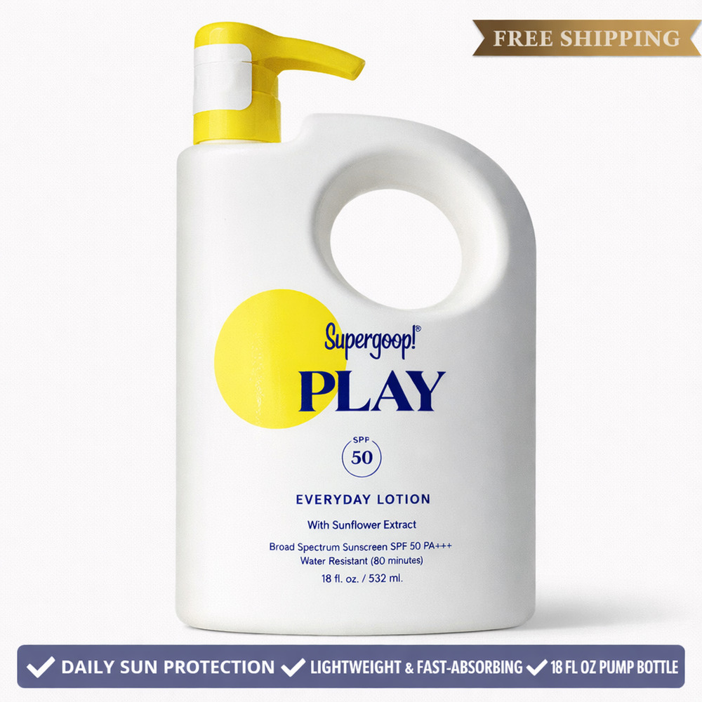 Supergoop PLAY Everyday Lotion SPF 50 18oz Body Sunscreen Pump